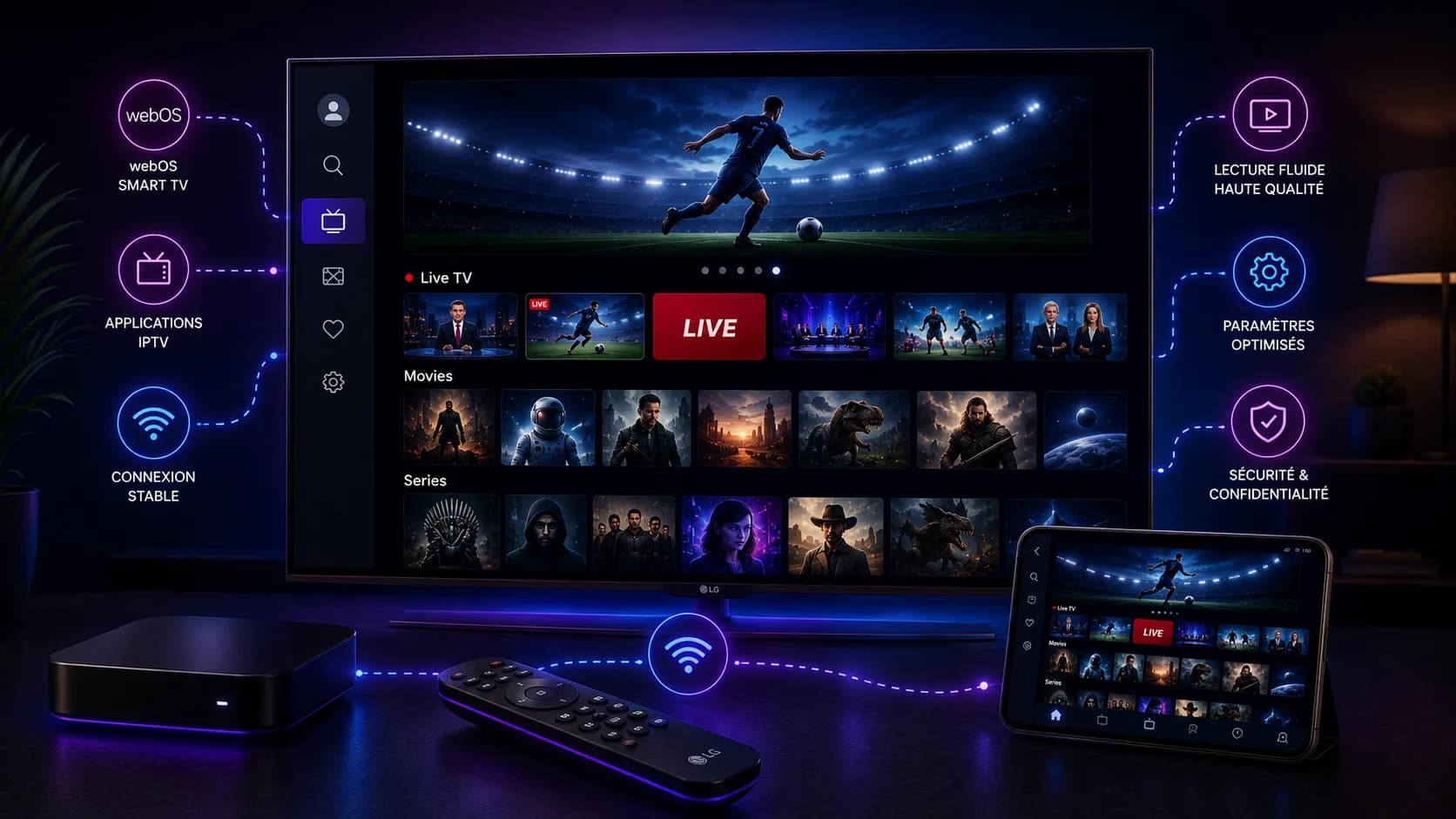 IPTV sur TV LG