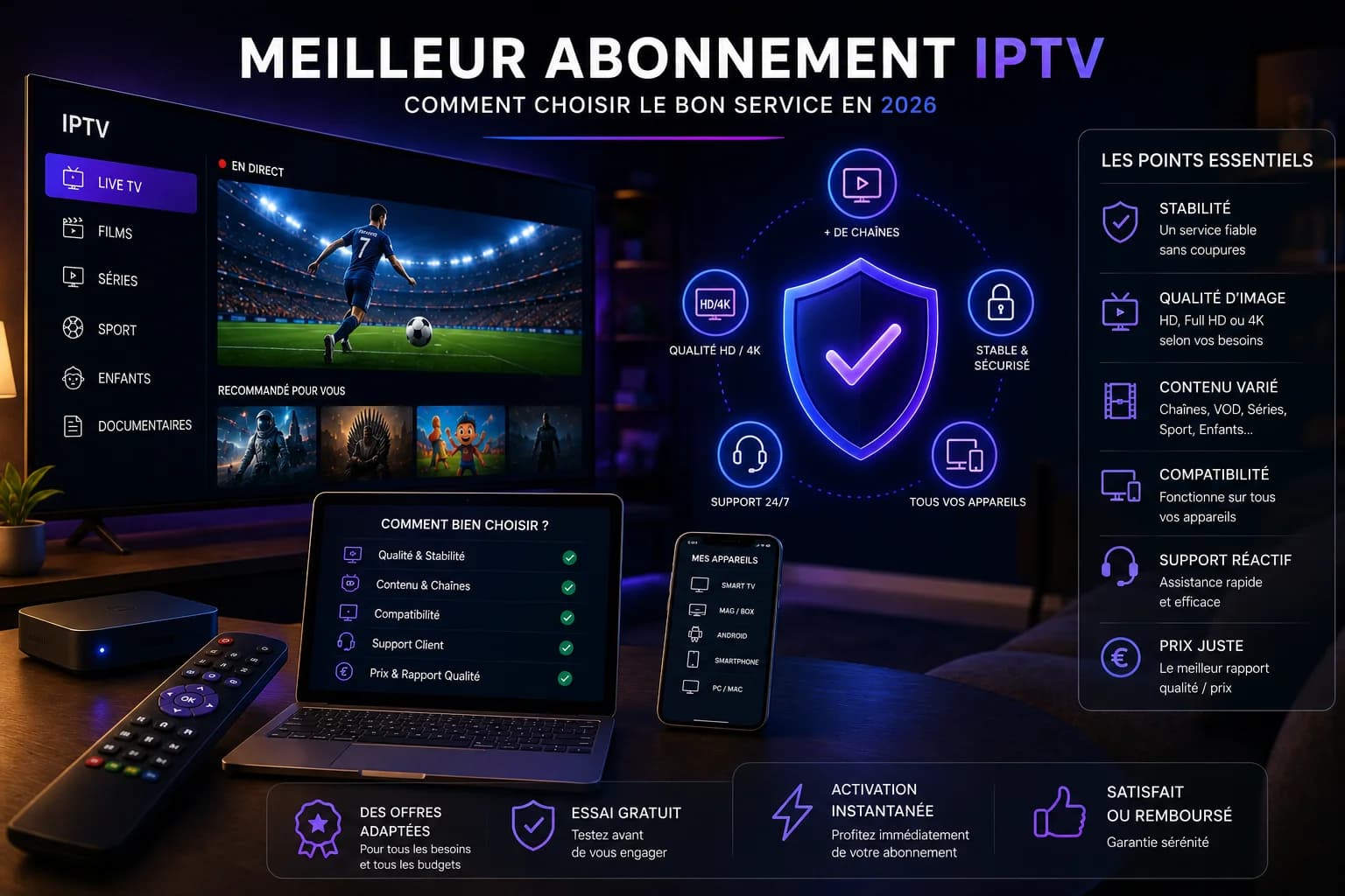 Meilleur abonnement IPTV