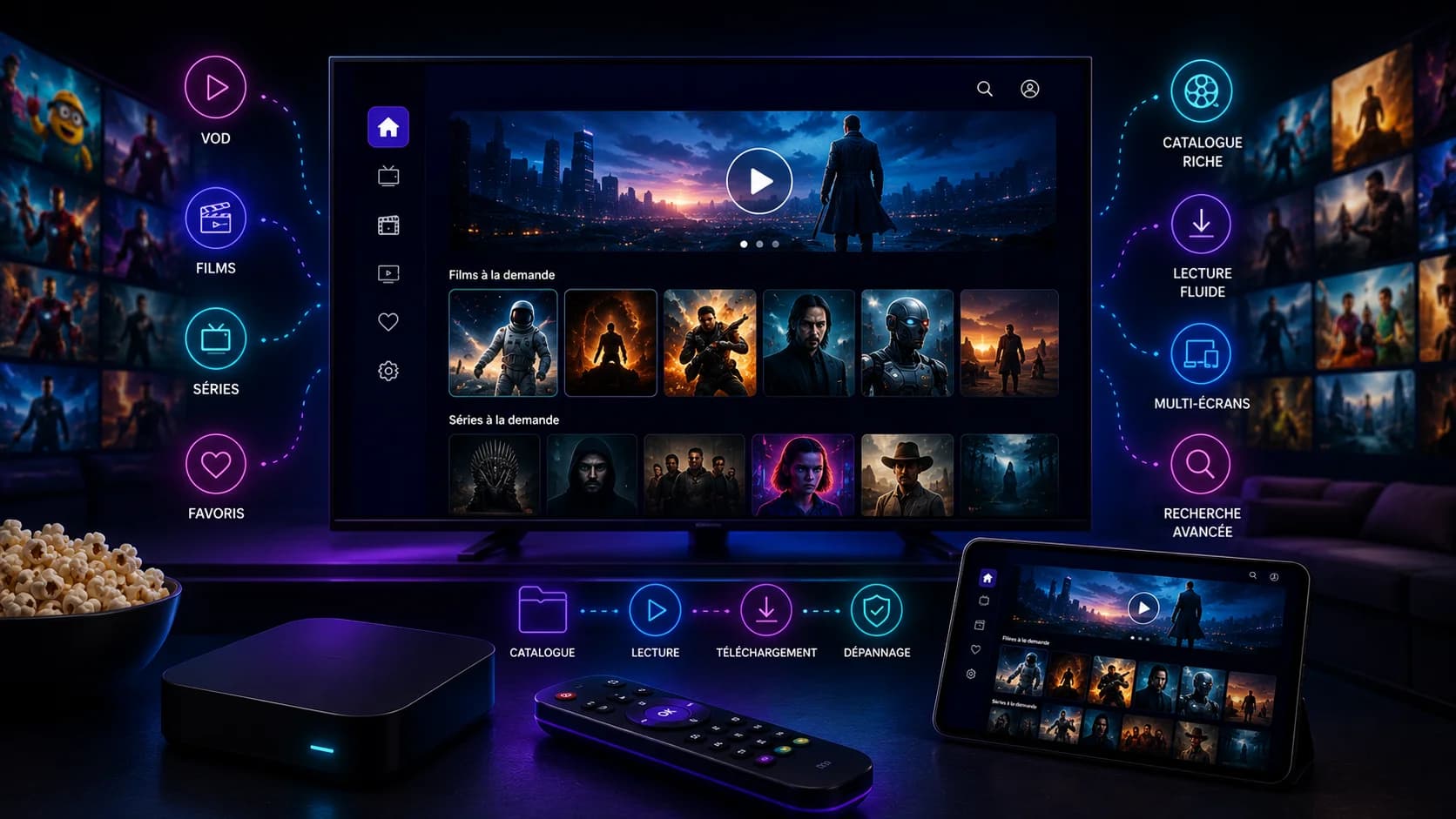 Illustration de couverture du guide de la VOD en IPTV